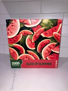 (INCOMPLETE) Vintage 2000 Piece Slice Of Summer Jigsaw Puzzle - Springbok